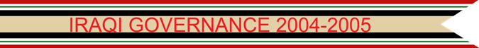 Iraqi Governance 29 June 2004 - 15 December 2005 U.S. Army Campaign Streamer